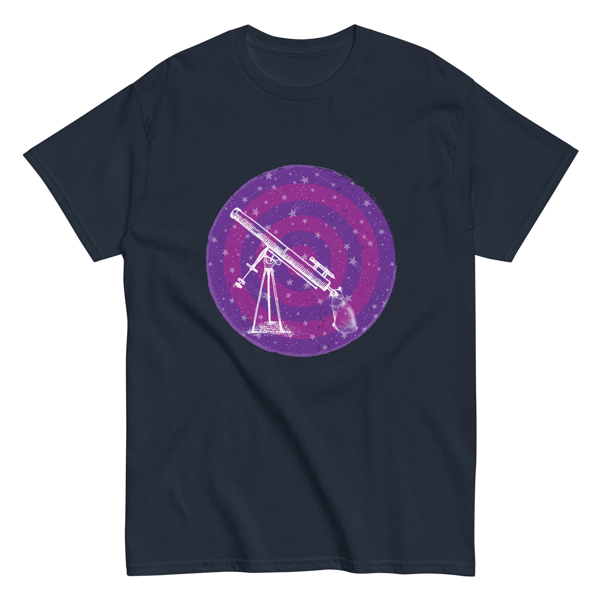 Big Telescope Cat T-Shirt