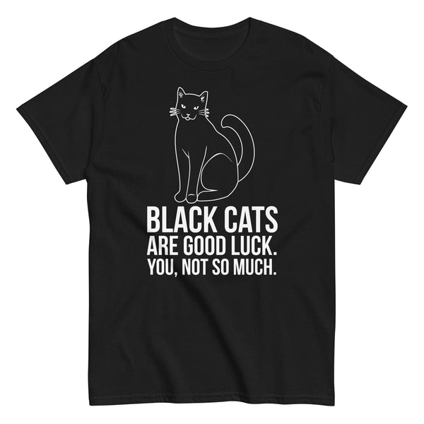 ITZAVIBE☆GOOD LUCK BLACK CAT T-SHIRT IBB23UT01WH] GOOD LUCK BLACK CAT T SHIRT - WHITE - ITZAVIBE