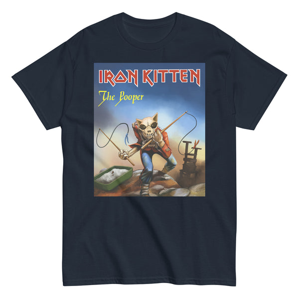 【Rockfish Weatherwear】X MINJUKIM LETTERING KITTY T-SHIRT unisex-classic-tee-navy-front-