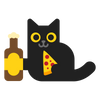 Beer, Pizza and Cat T-Shirt