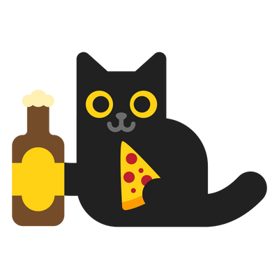 Beer, Pizza and Cat T-Shirt