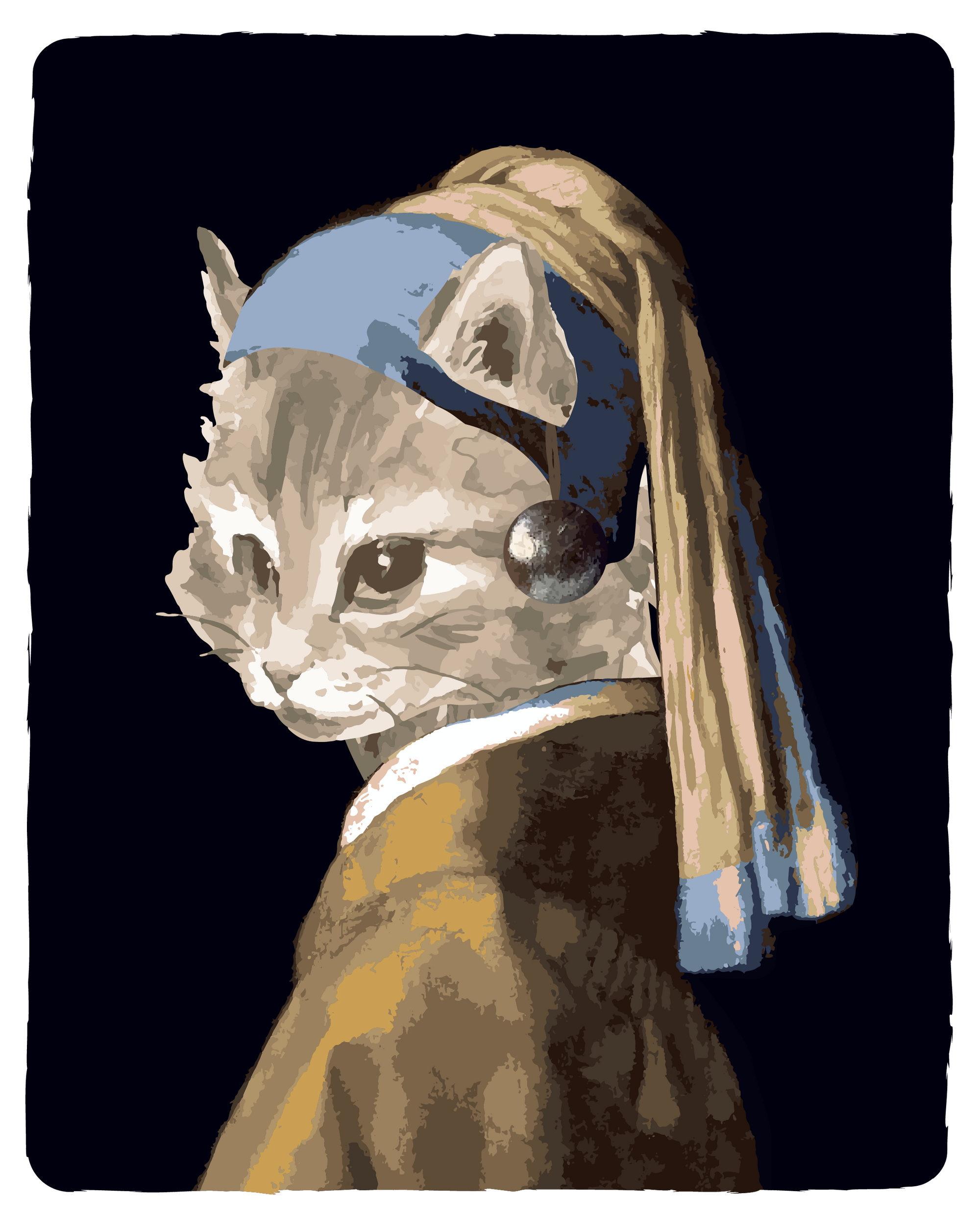 Girl with pearl earring cat online