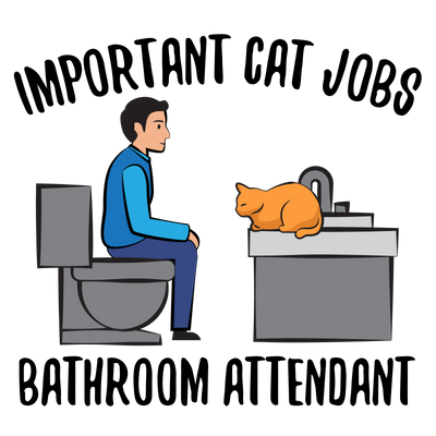Important Cat Jobs: Bathroom Attendant T-Shirt