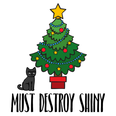 Cat Must Destroy Christmas Tree T-Shirt
