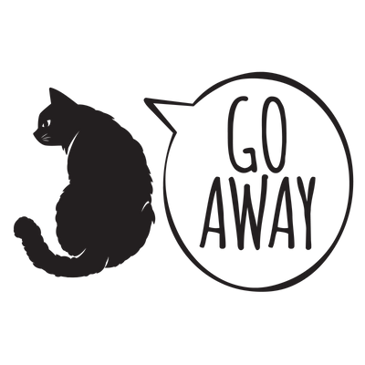 Cat Says Go Away T-Shirt