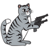 Stick 'Em Up Cat T-Shirt