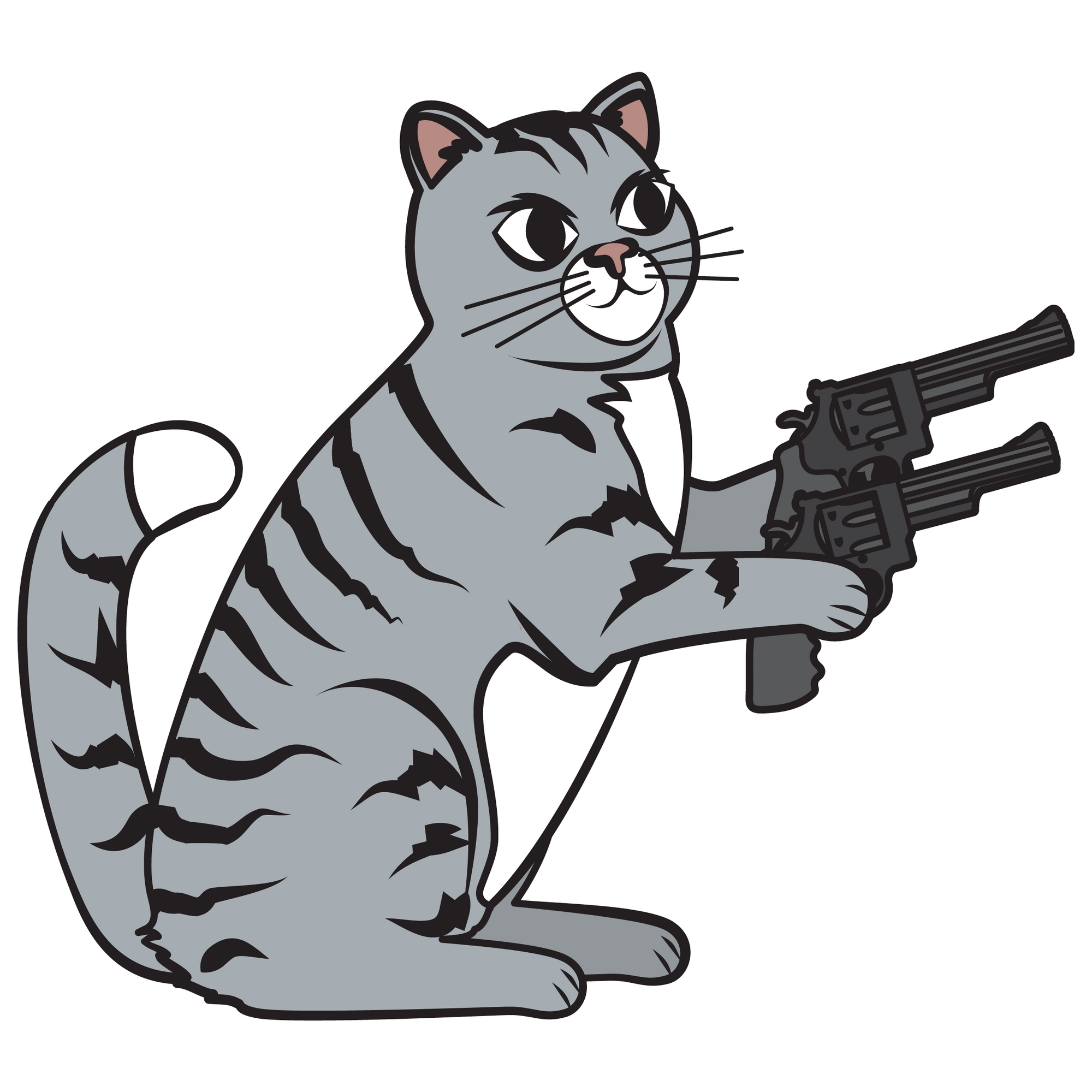 Stick 'Em Up Cat T-Shirt