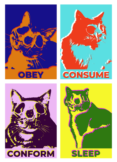 They Live Obey Cat T-Shirt