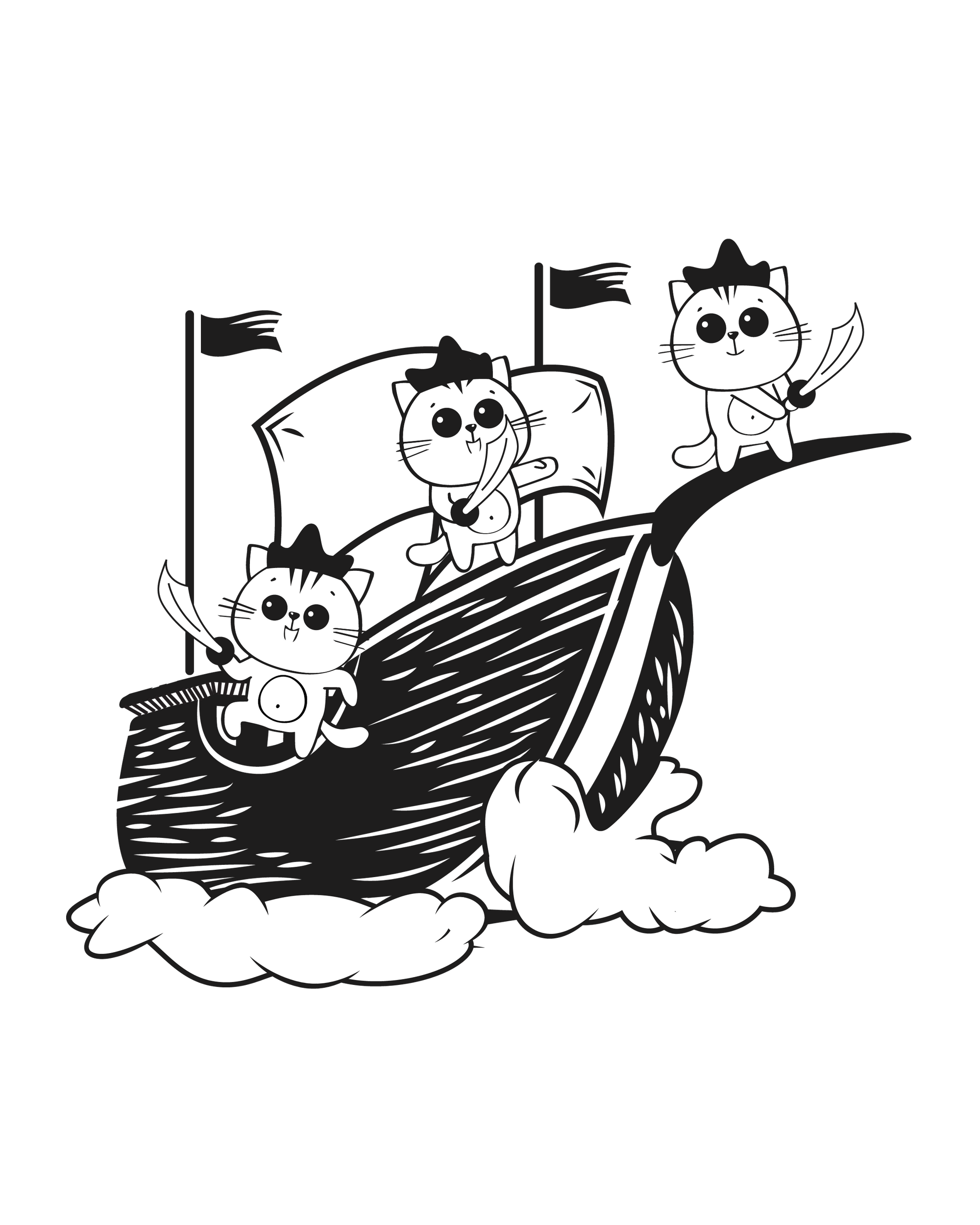 Pirate Cats T-Shirt