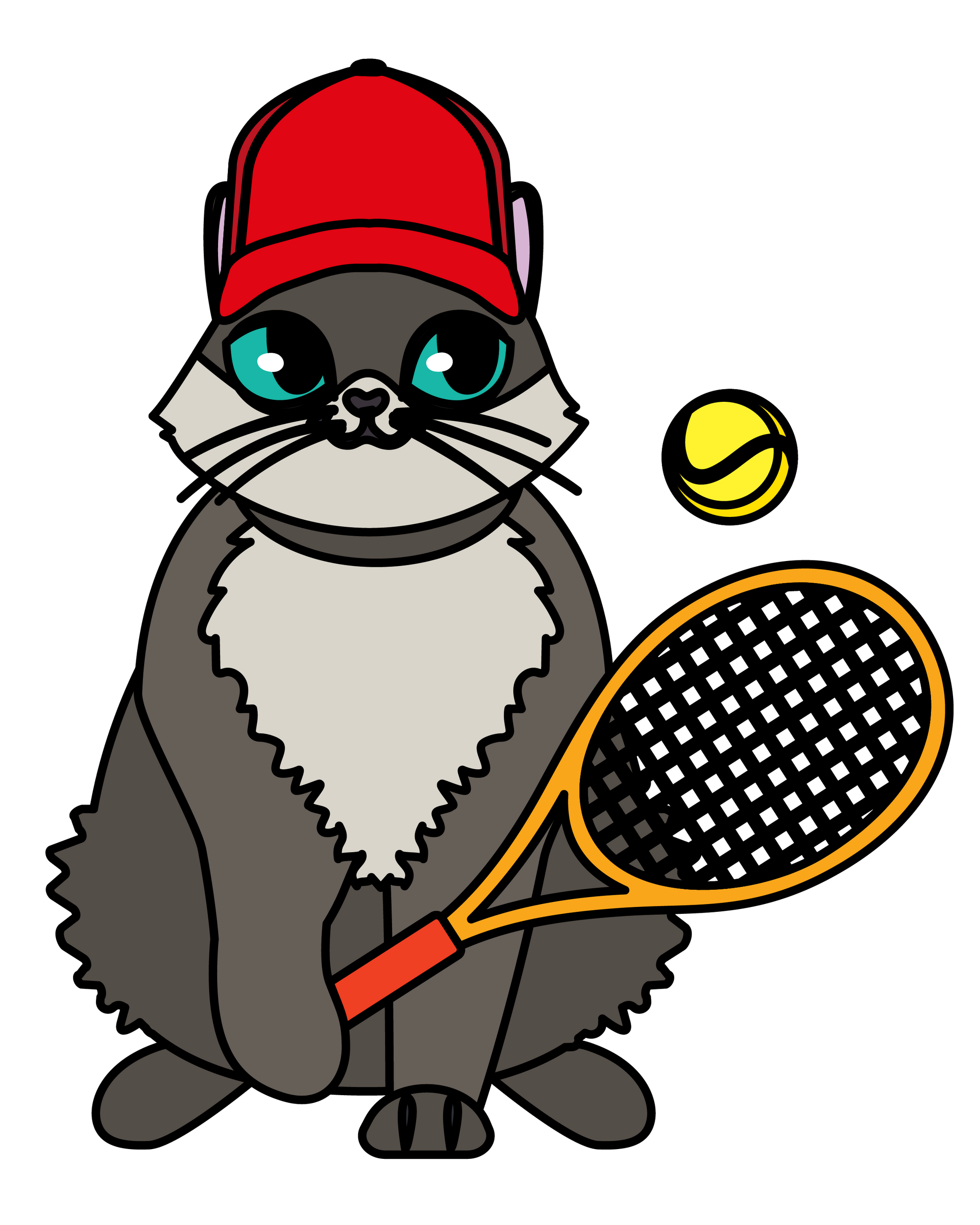 Game Set Match Tennis Cat T-Shirt