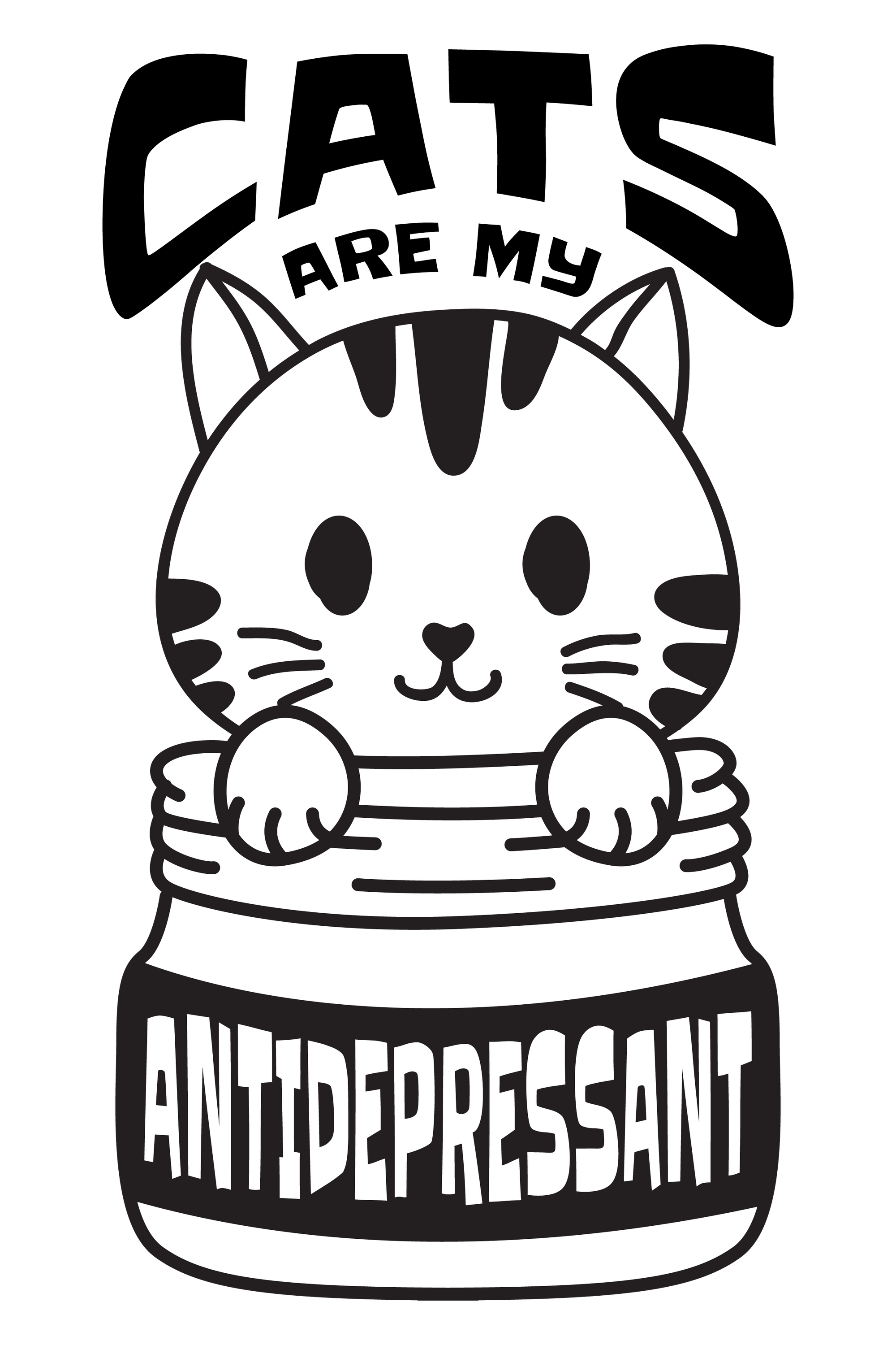 T shirt cat antidepressant store