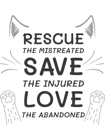 Rescue, Save, Love Cats T-Shirt