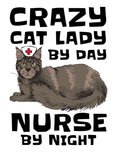 Crazy Cat Lady & Nurse T-Shirt