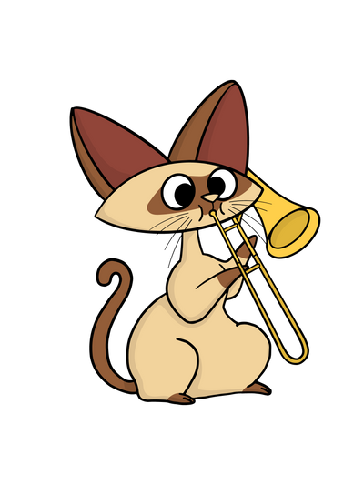 Trombone Player Cat T-Shirt