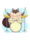 Drum Player Cat T-Shirt