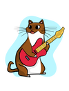 Electric Guitar Player Cat T-Shirt