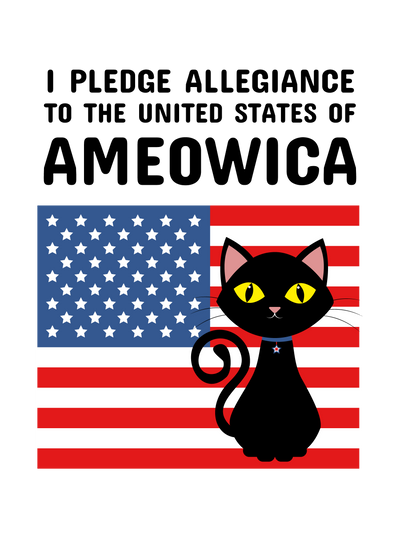 Pledge of Allegiance Cat T-Shirt