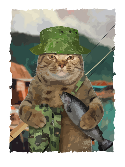 Perfect Summer Fishing Cat T-Shirt
