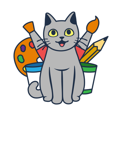 "Classroom Artist Cat" T-Shirt