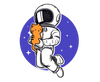 Astronaut Catching Cat