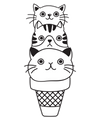 Cat Ice Cream Cone T-Shirt