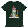 Decked Out Christmas Cat T-Shirt