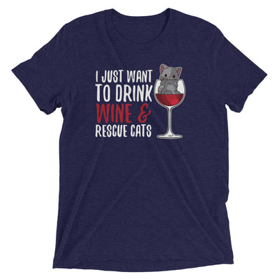 Drink Wine and Rescue Cats T-Shirt
