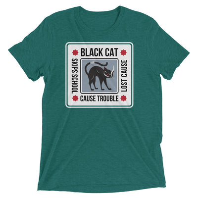 Black Cat Up To No Good T-Shirt