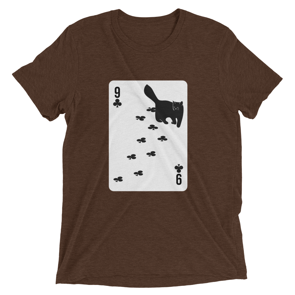 Cat Nine of Clubs Card T-Shirt