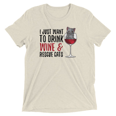 Drink Wine and Rescue Cats T-Shirt