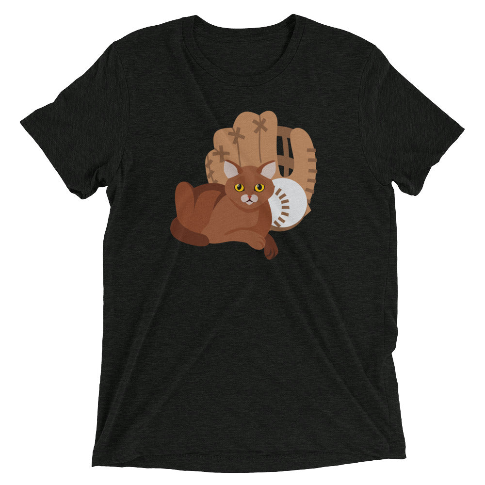 Baseball Cat with Glove T-Shirt
