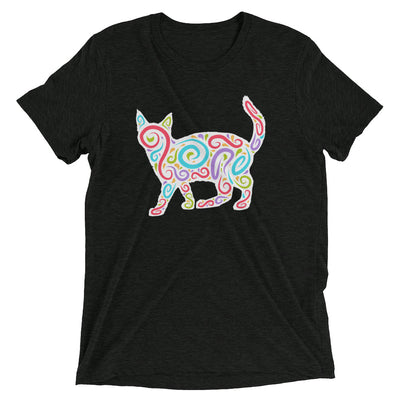 Color Swirl Cat T-Shirt