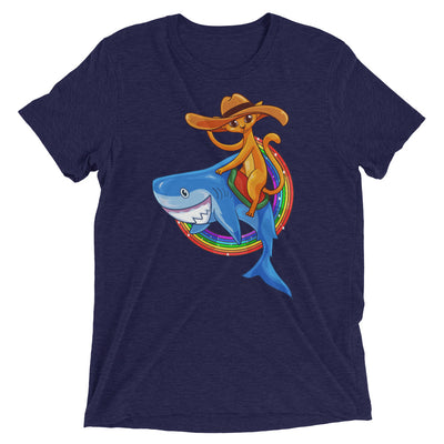 Cat Shark Rainbow Ride T-Shirt