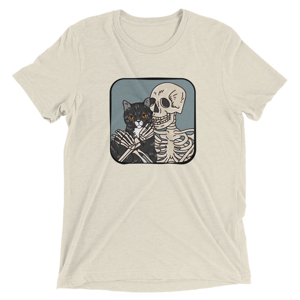 Cat and Skeleton Friends T-Shirt