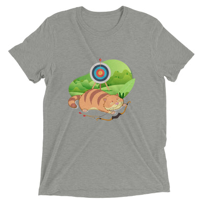 Stretching Archery Cat T-Shirt