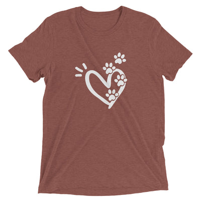 Heart Cat Paw Prints T-Shirt