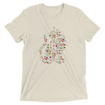 Flower Silhouette Cat T-Shirt