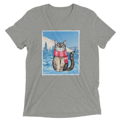 Christmas Cat In The Snow T-Shirt