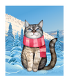 Christmas Cat In The Snow T-Shirt